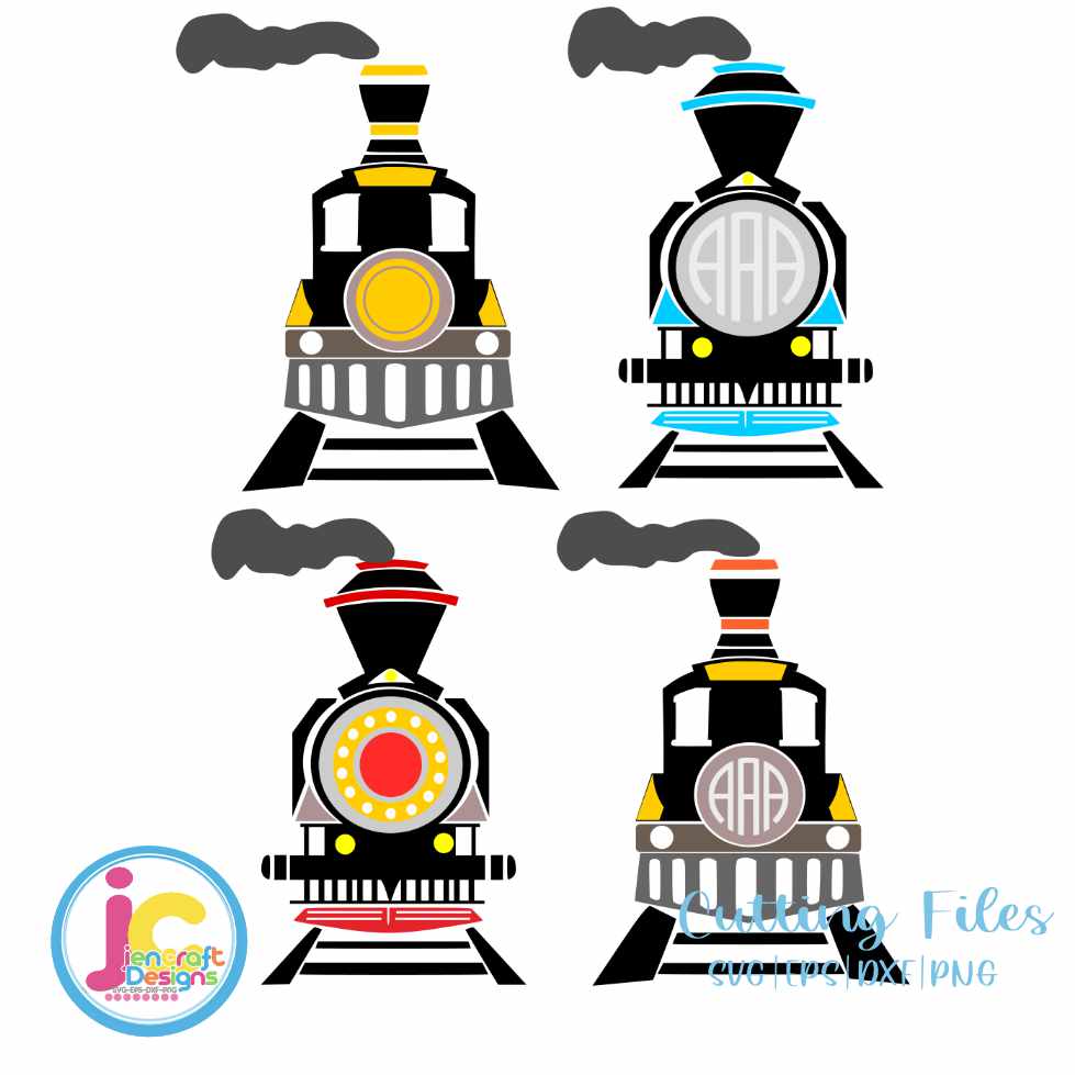Train Svg | Boys Monogram Frame SVG EPS DXF PNG Bundle JenCraft Designs