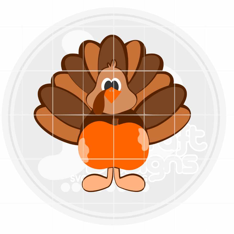 Thanksgiving Svg | Turkey Fall Pumpkin Monogram Frame SVG EPS DXF PNG