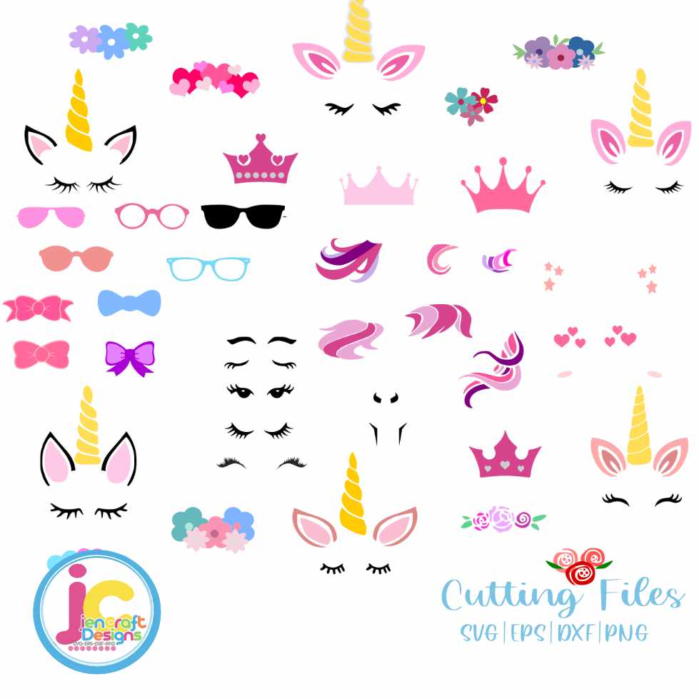 Unicorn Kit Svg | DIY Unincorn SVG EPS DXF PNG Bundle JenCraft Designs