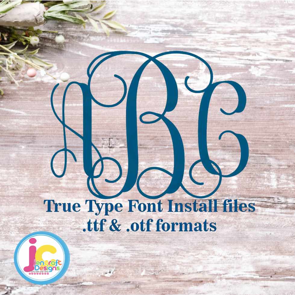 Interlocking Monogram Font | .TTF & .OTF Installable System Font