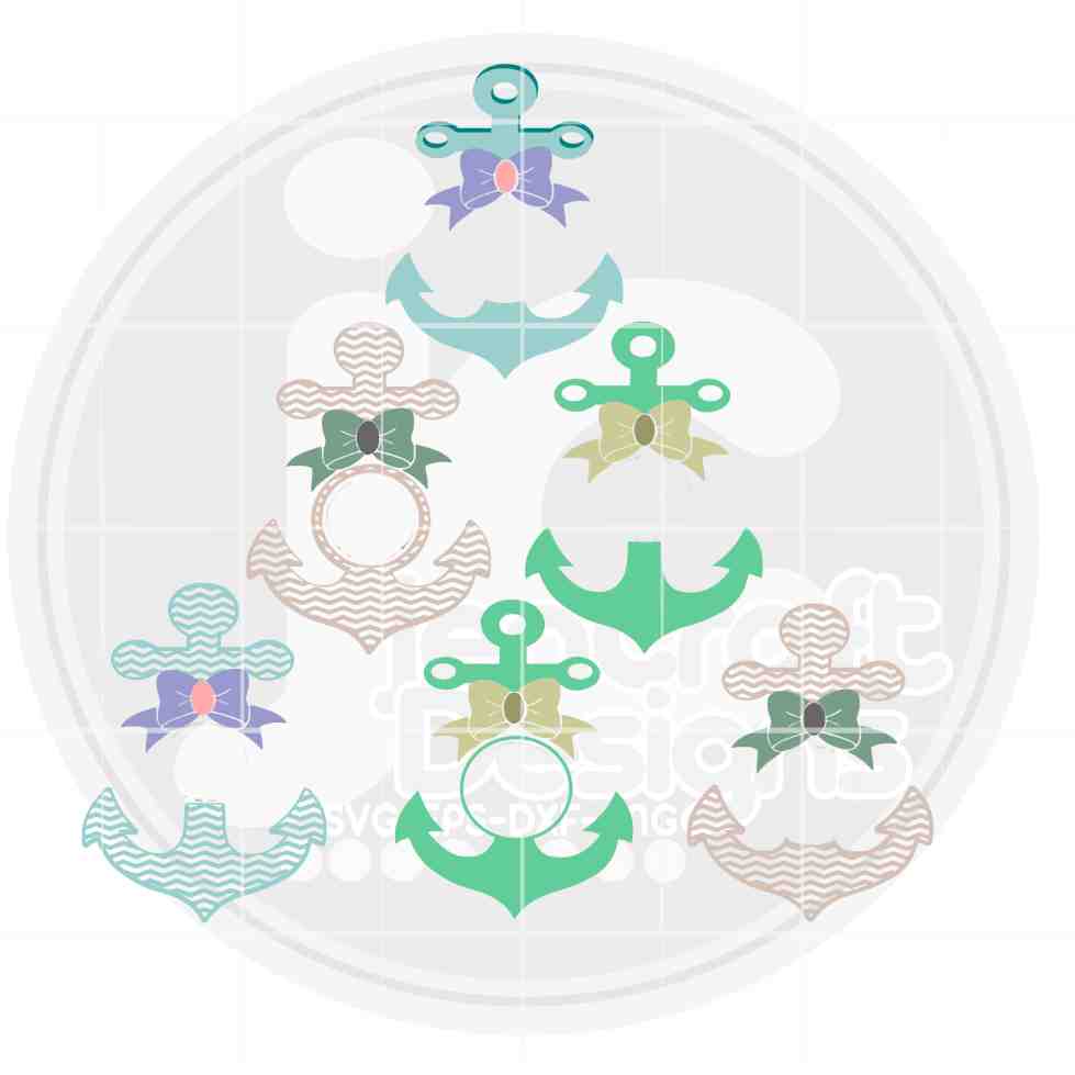 Monogram Frame svg | Anchor SVG DXF PNG EPS Bundle