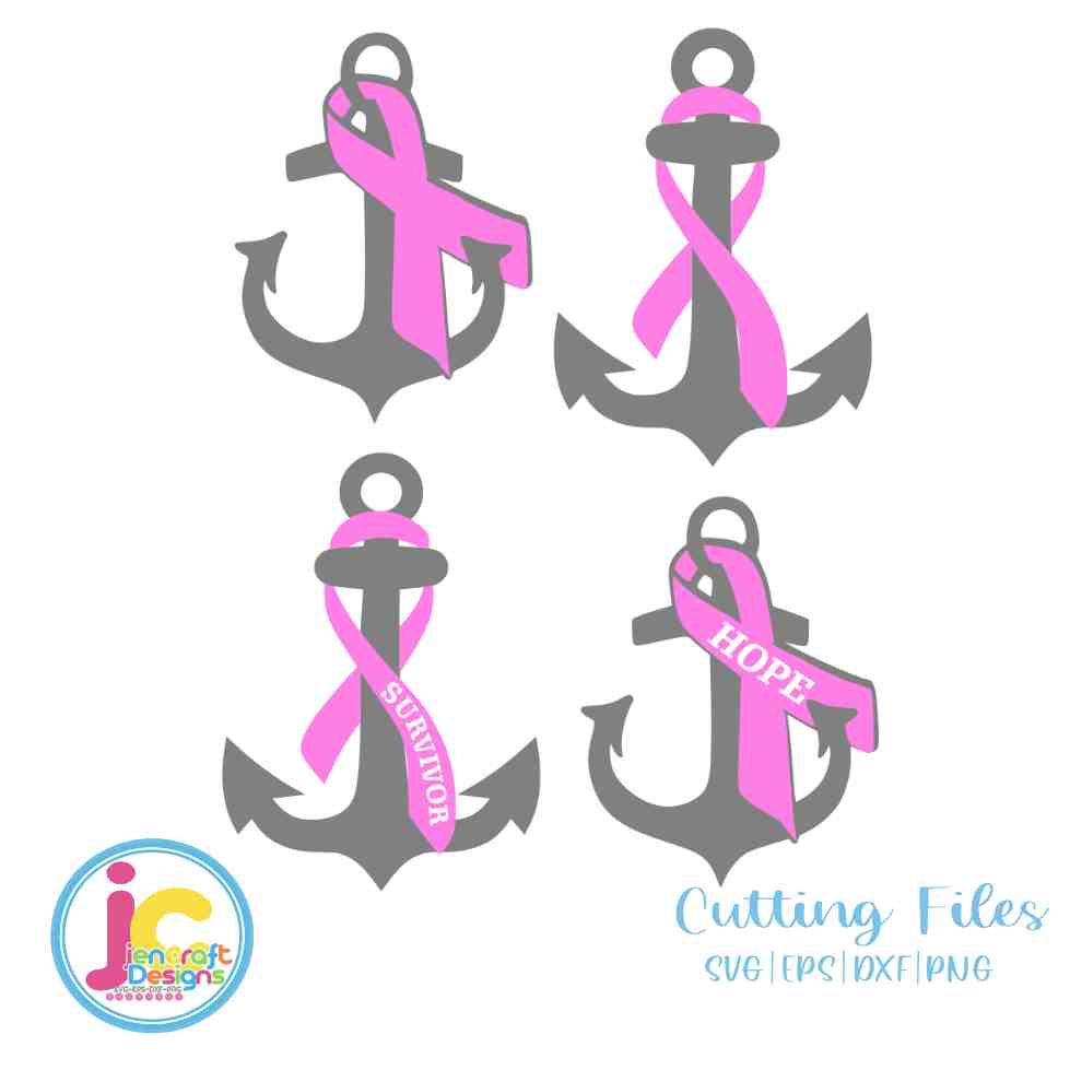 Cancer Awareness svg | Anchor SVG EPS DXF PNG Bundle JenCraft Designs