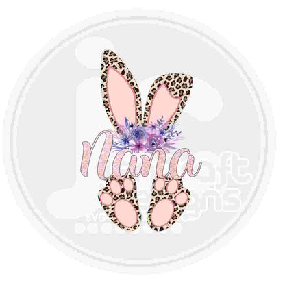 Easter Png | Nana Cheetah Bunny Png Sublimation File JenCraft Designs