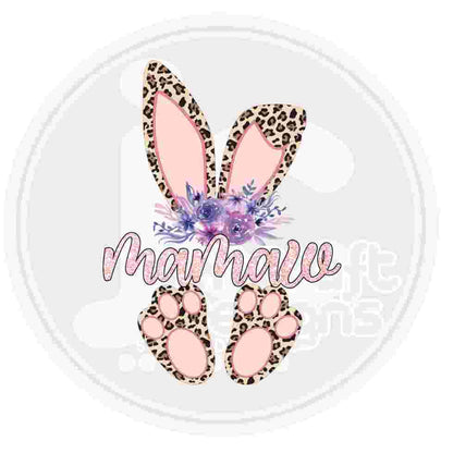 Easter Png | Mamaw Cheetah Bunny Png Sublimation File JenCraft Designs