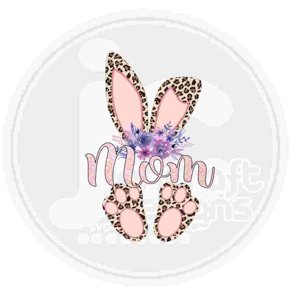 Easter Png | Mom Cheetah Bunny Png Sublimation File JenCraft Designs