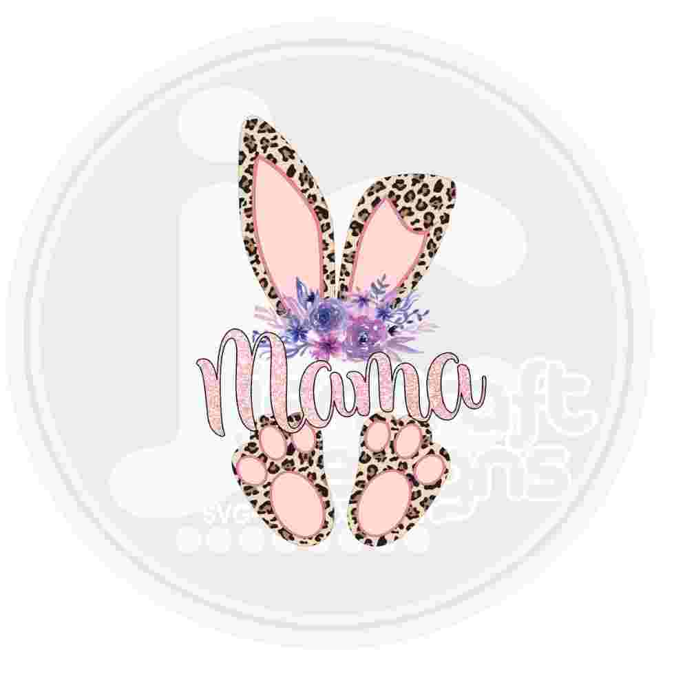 Easter Png | Mama Cheetah Bunny Png Sublimation File JenCraft Designs