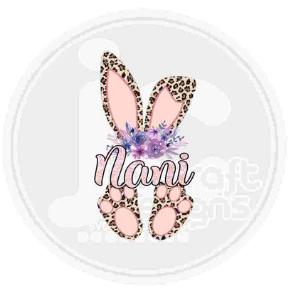 Easter Png | Nani Cheetah Bunny Png Sublimation File JenCraft Designs