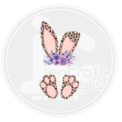 Easter Png | Cheetah Bunny Png Sublimation File JenCraft Designs
