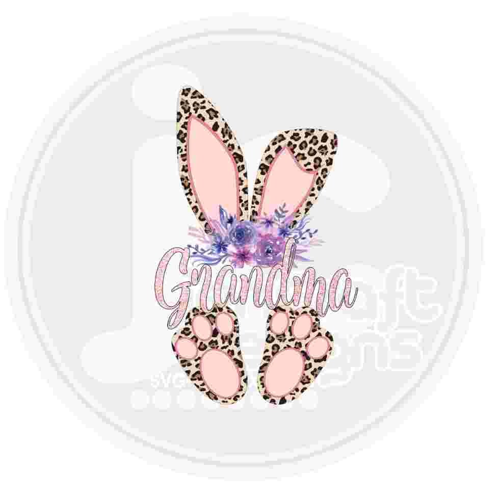 Easter Png | Grandma Cheetah Bunny Png Sublimation File JenCraft Designs