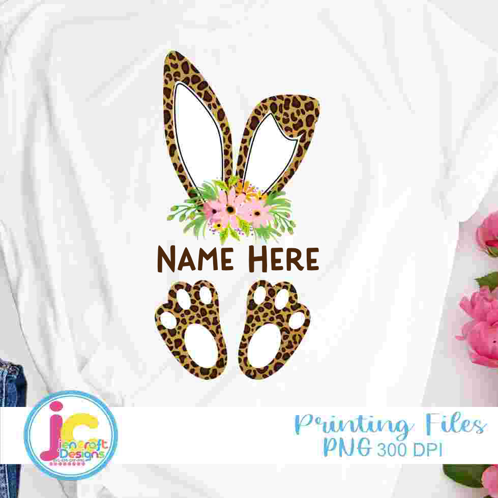 Easter Png | Cheetah Print Bunny Ears Png Sublimation File JenCraft Designs