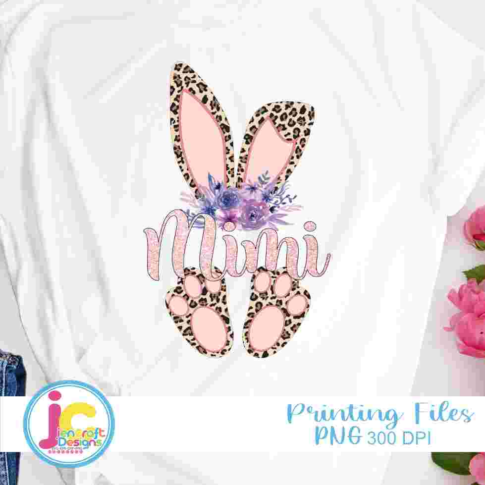 Easter Png | Mimi Cheetah Bunny Png Sublimation File JenCraft Designs