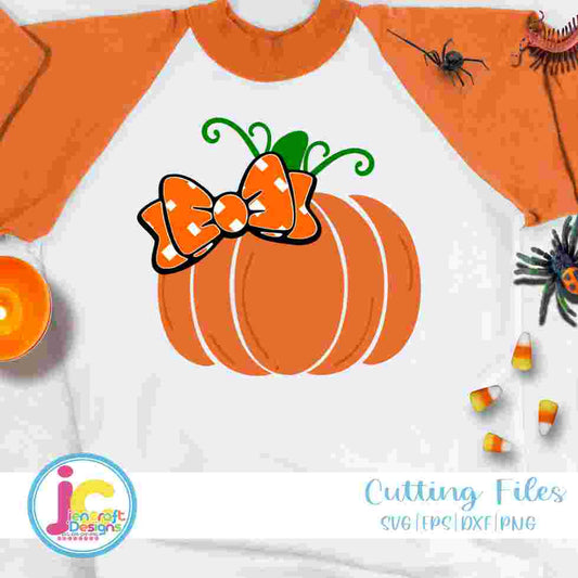 Cute Pumpkin | Girl Halloween SVG DXF PNG EPS JenCraft Designs