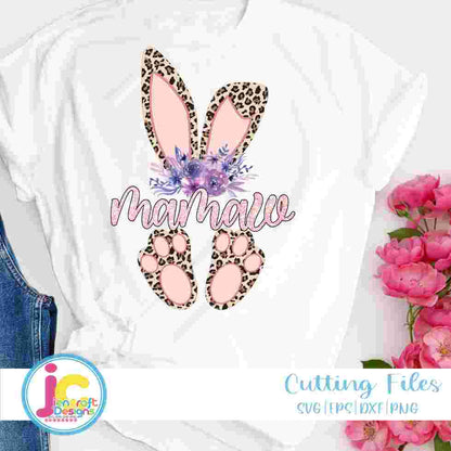 Easter Png | Mamaw Cheetah Bunny Png Sublimation File JenCraft Designs