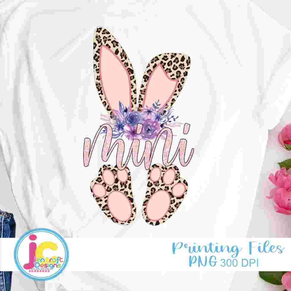 Easter Png | Mini Cheetah Bunny Png Sublimation File JenCraft Designs