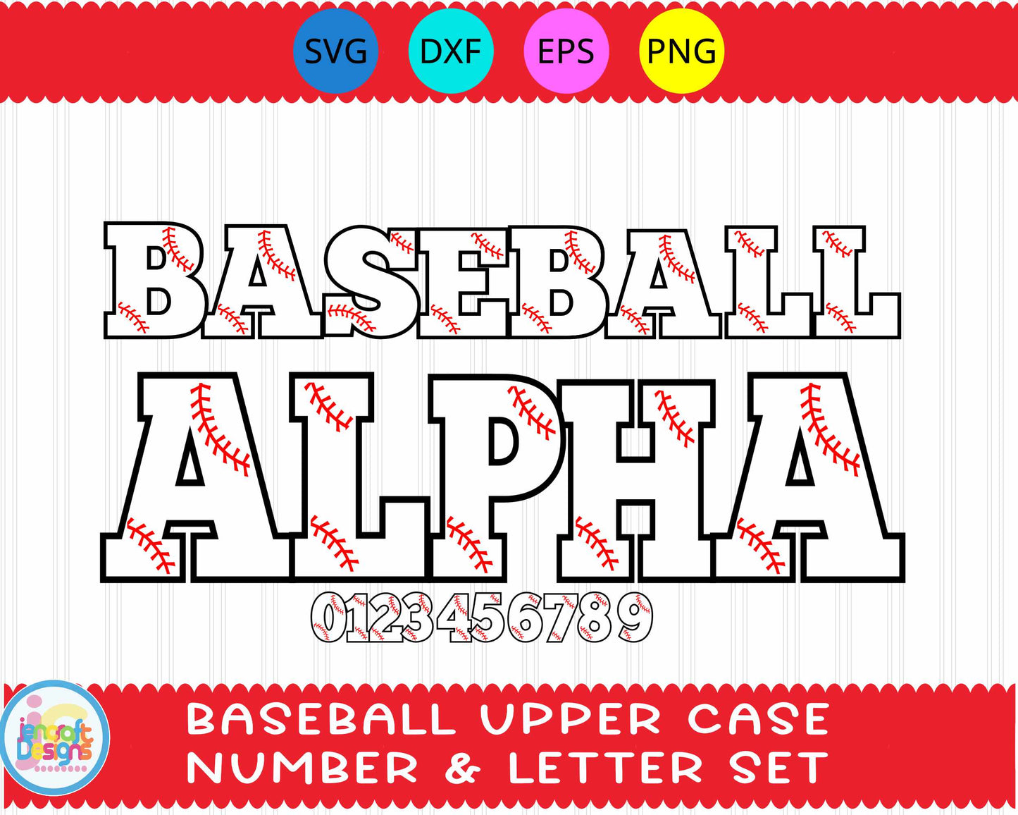Baseball Letters Svg | Alphabet SVG EPS DXF PNG