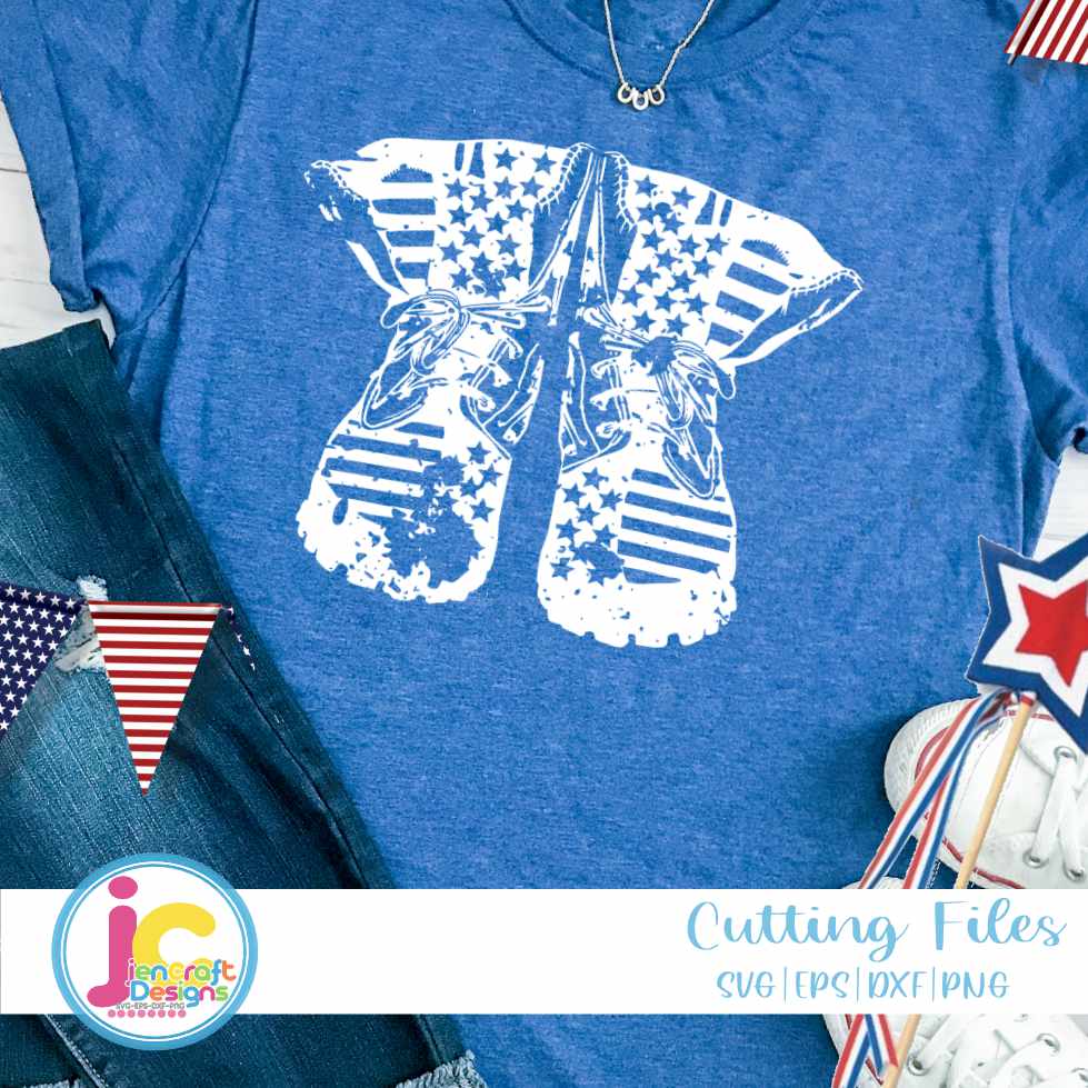 4th of July svg | Combat Boots SVG EPS DXF PNG JenCraft Designs