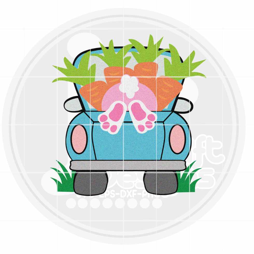Easter Svg | Bunny Truck SVG EPS DXF PNG