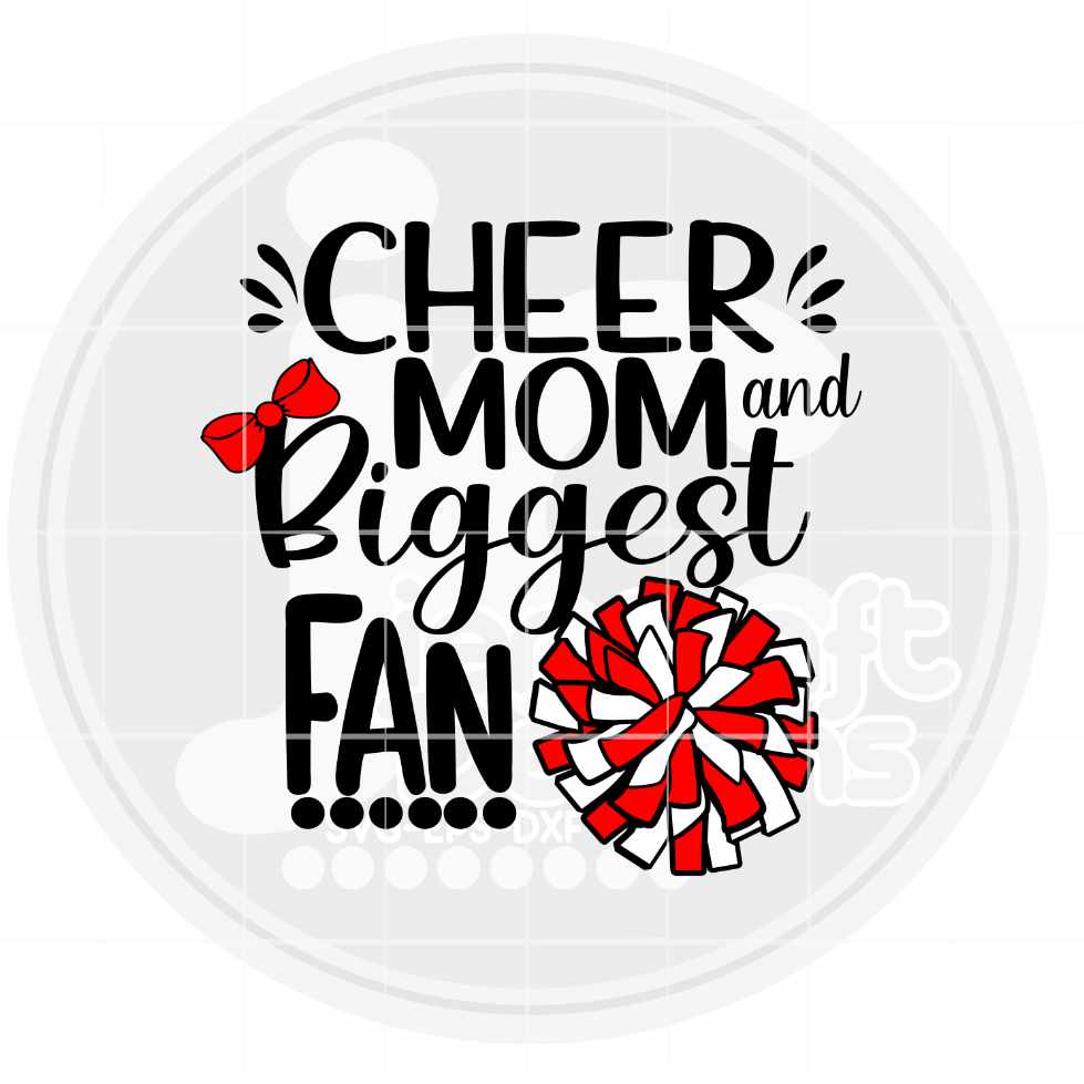 Cheer Mom Svg | Biggest Fan SVG DXF PNG EPS JenCraft Designs