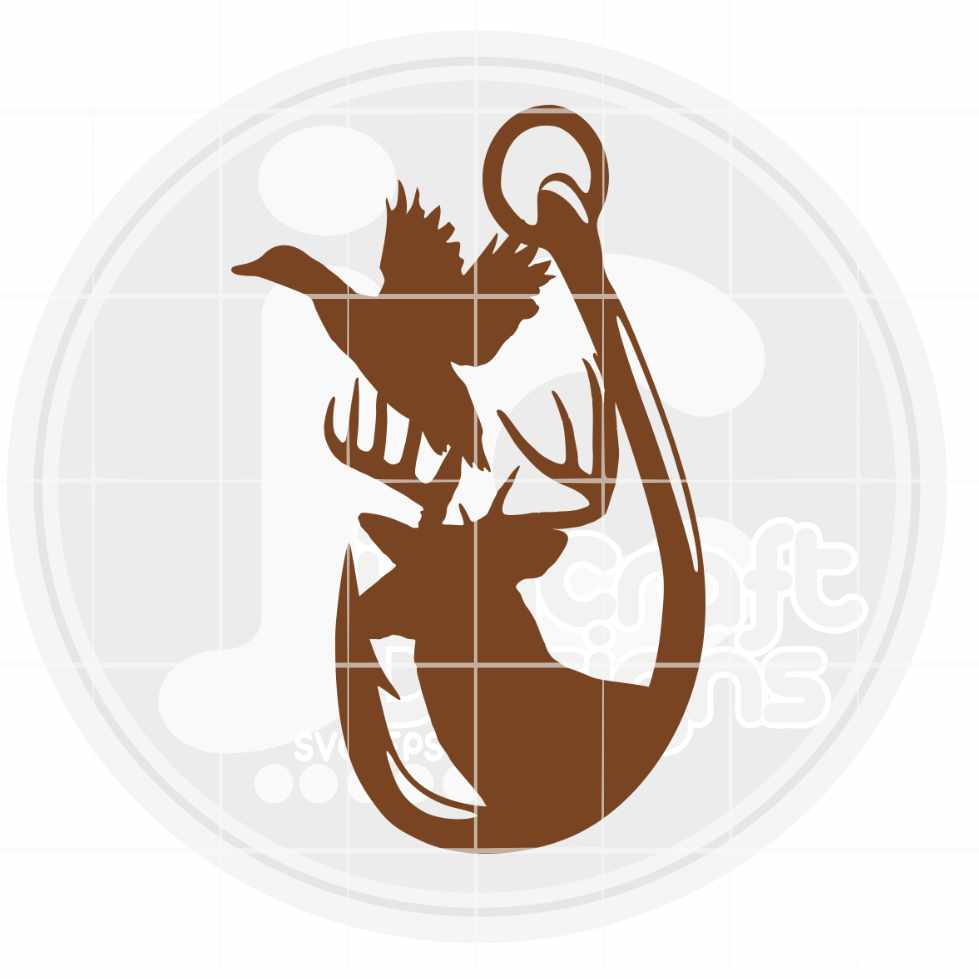 Hunting Fishing SVG | Deer Duck Hunting Fishing Design SVG EPS DXF PNG
