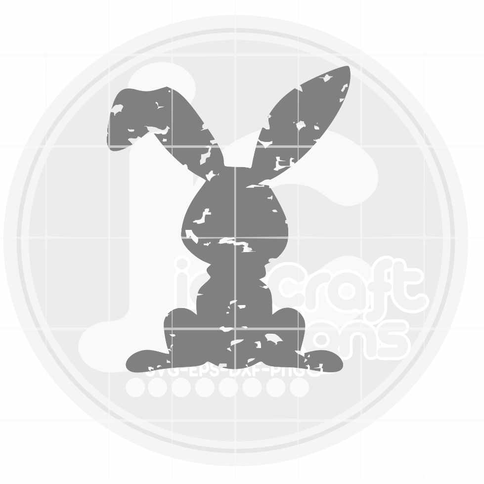 Easter Svg | Distressed Bunny SVG EPS DXF PNG