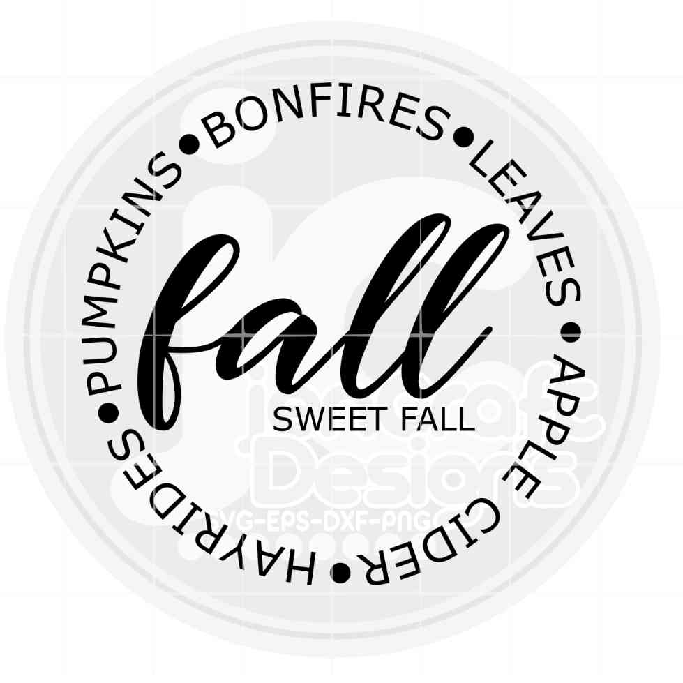 Fall Porch Sign Svg | Fall Sweet Fall SVG EPS DXF PNG JenCraft Designs