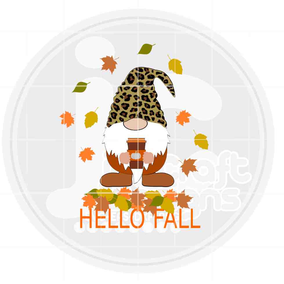 Hello fall svg | Fall Gnome SVG EPS DXF PNG JenCraft Designs