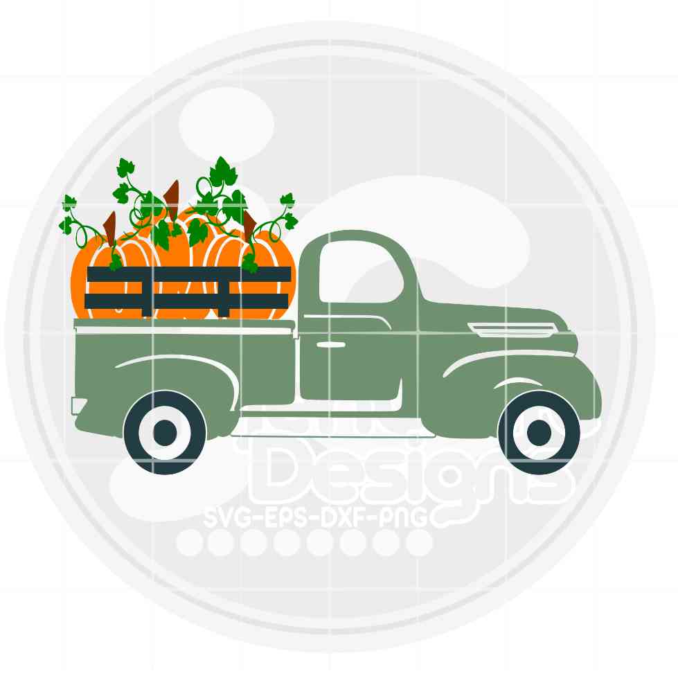 Fall Pumpkin Truck Svg | Thanksgiving Truck SVG EPS DXF PNG JenCraft Designs