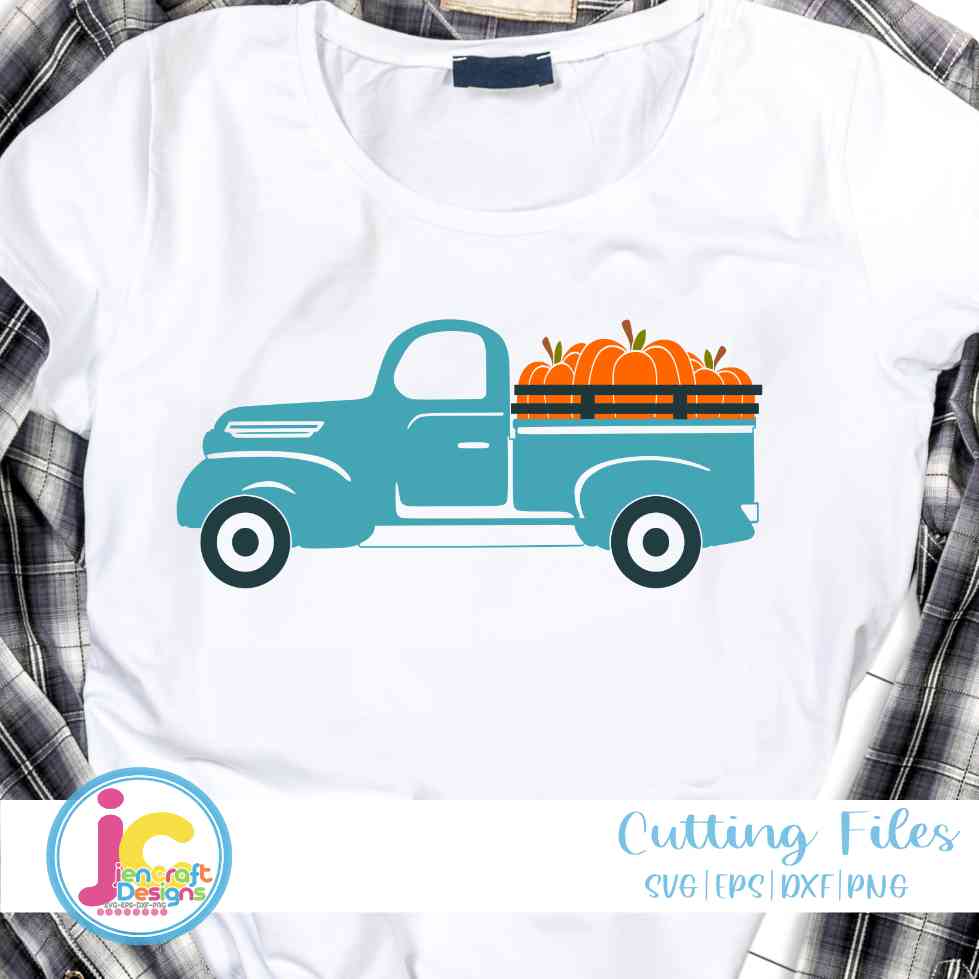 Fall Pumpkin Truck Svg | Vintage Thanksgiving Truck SVG EPS DXF PNG