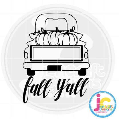 Fall Y'all svg | Fall Vintage Truck SVG EPS DXF PNG JenCraft Designs