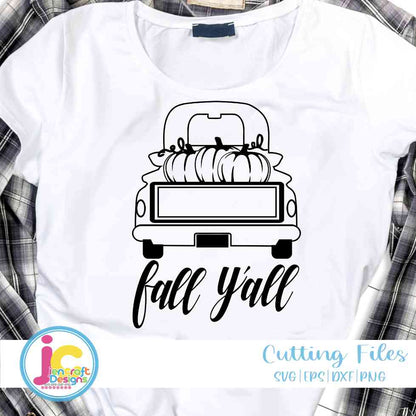 Fall Y'all svg | Fall Vintage Truck SVG EPS DXF PNG JenCraft Designs
