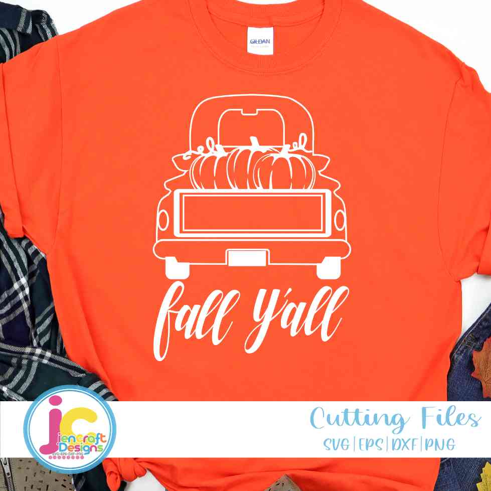 Fall Y'all svg | Fall Vintage Truck SVG EPS DXF PNG JenCraft Designs