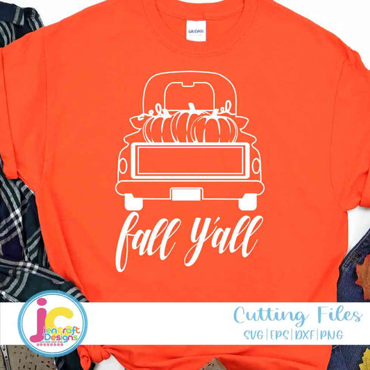 Fall Y'all svg | Fall Vintage Truck SVG EPS DXF PNG JenCraft Designs