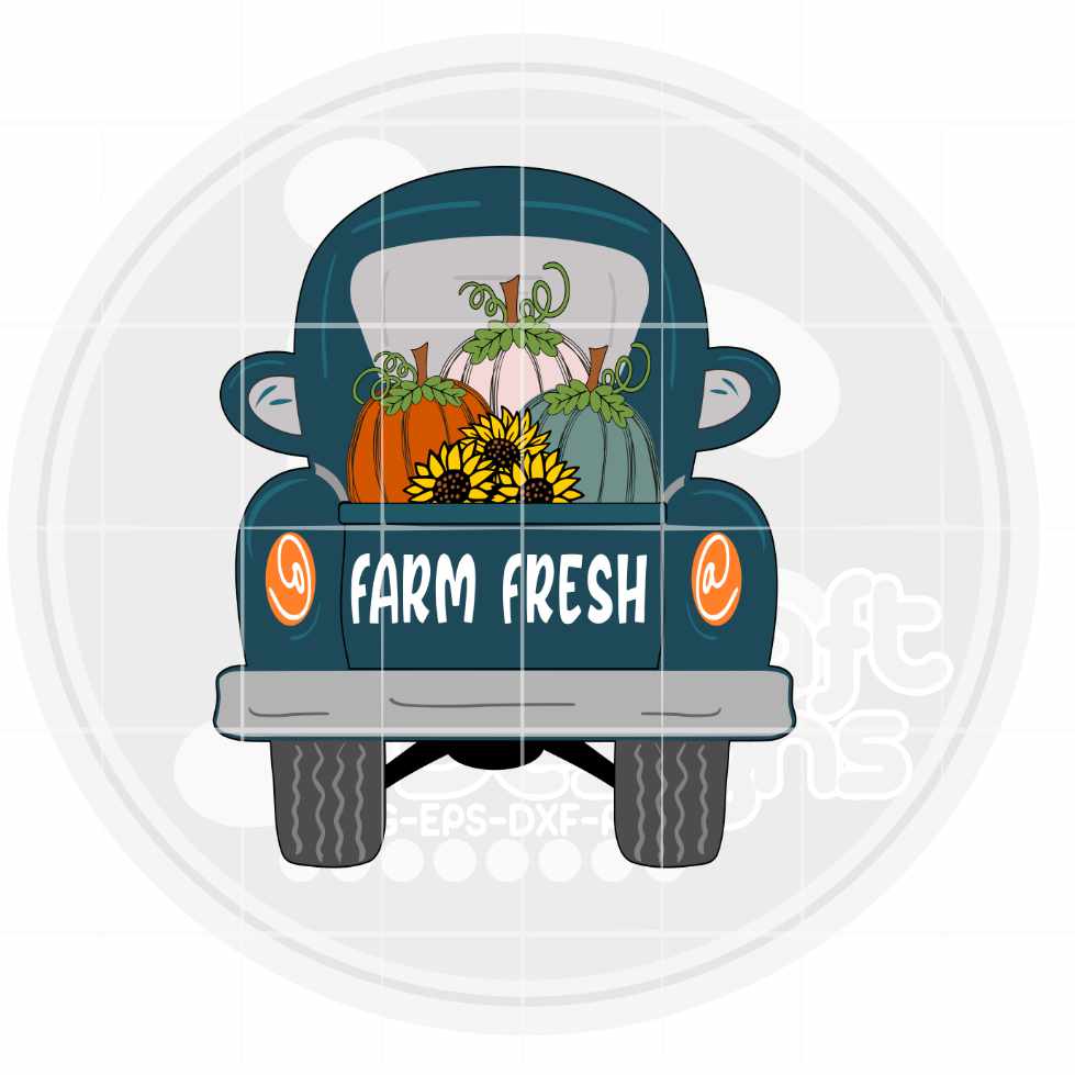 Fall Svg | Fall Pumpkin Antique Truck SVG EPS DXF PNG JenCraft Designs