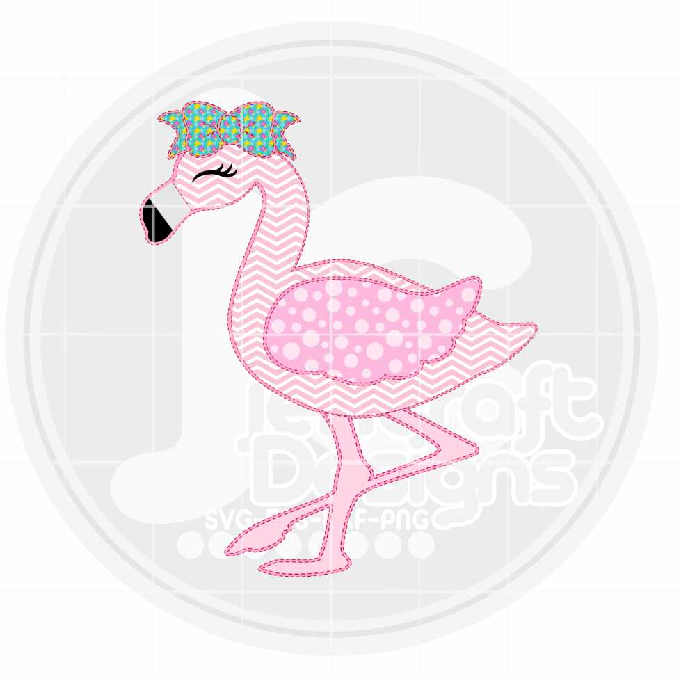 Flamingo Png | Faux Applique Png Sublimation File