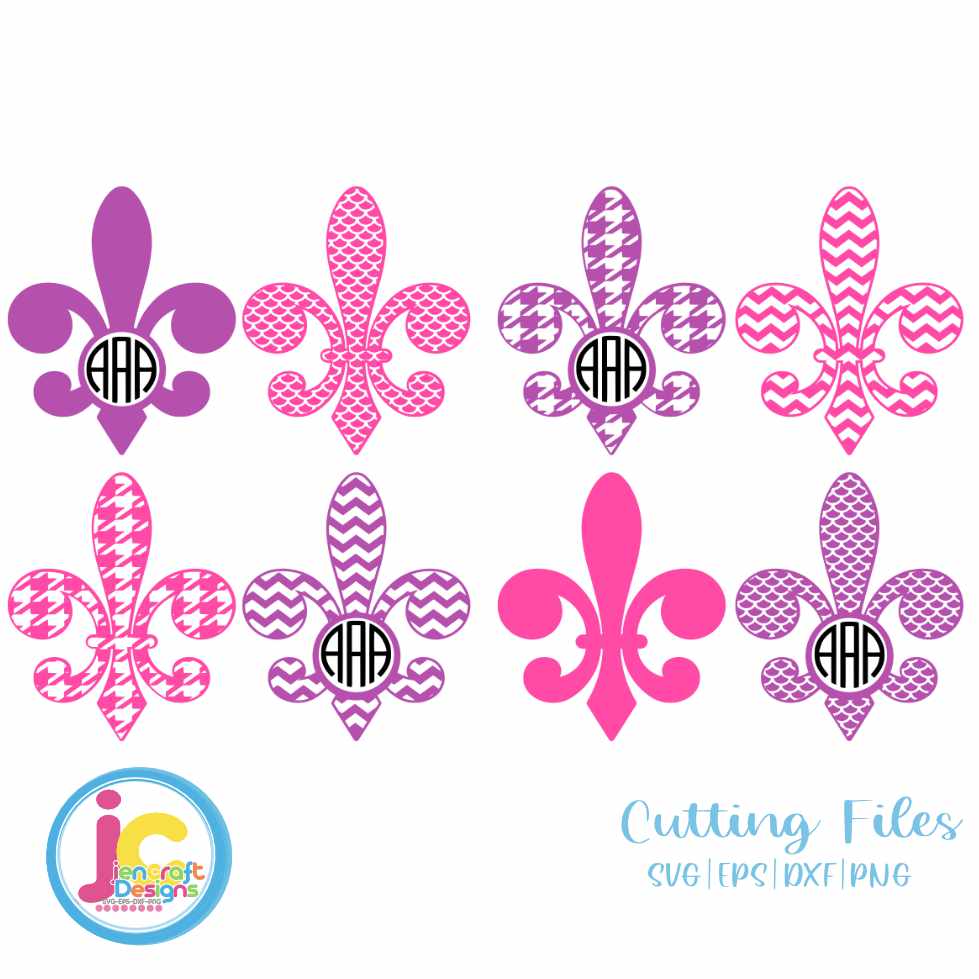 Mardi Gras Svg | Fleur De Lis Frames SVG EPS DXF PNG Bundle