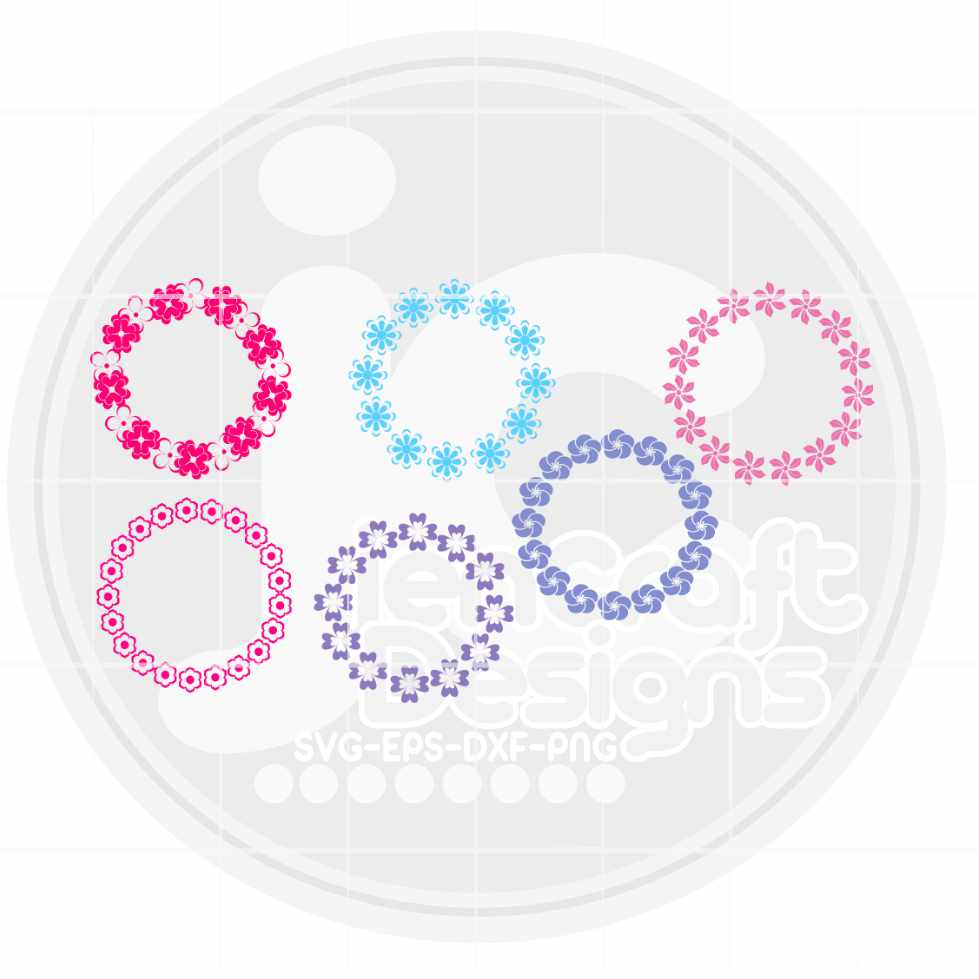 Summer Svg | Spring Flowers Mothers Day Monogram Frame SVG EPS DXF PNG Bundle