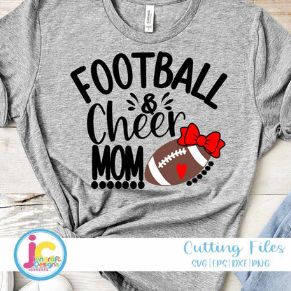 Football Cheer Mom Svg | Biggest Fan Football Cheer SVG DXF PNG EPS JenCraft Designs