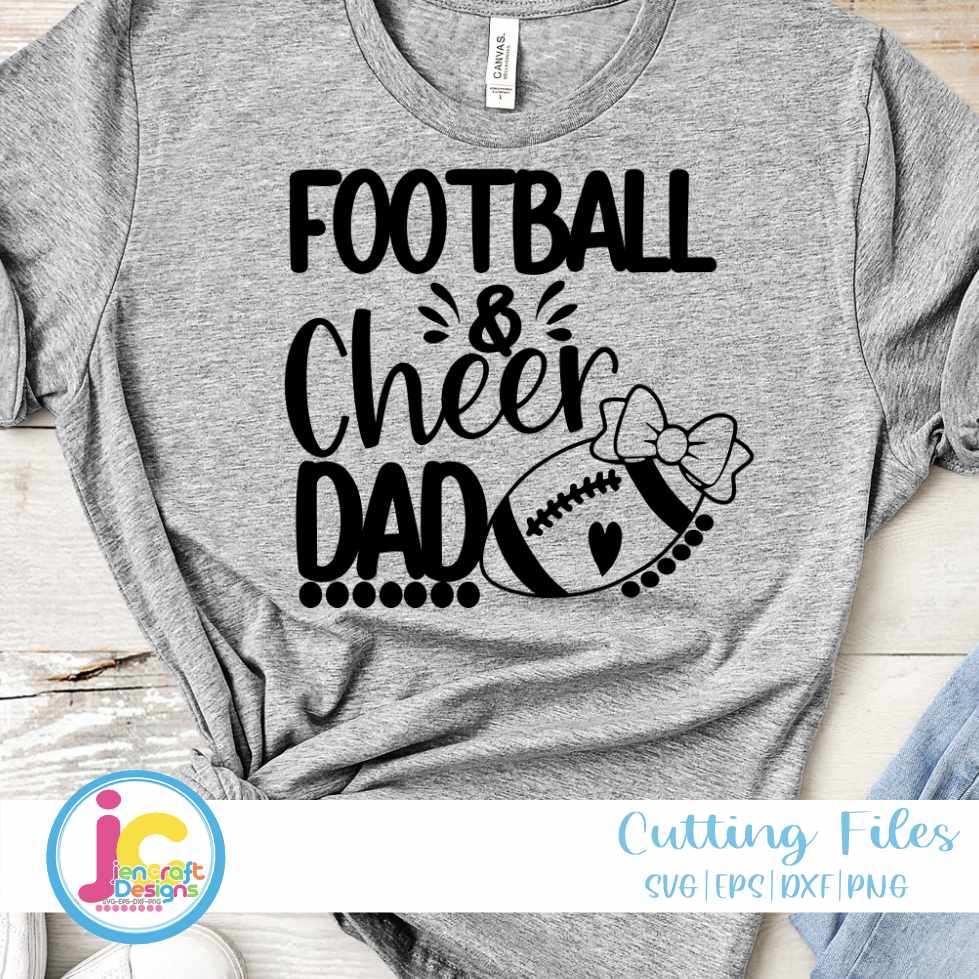 Cheer Football Dad Svg | Biggest Fan Cheer Football SVG DXF PNG EPS JenCraft Designs