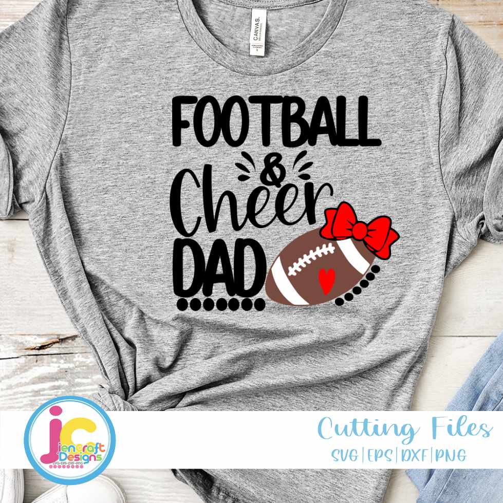 Football Cheer Dad Svg | Biggest Fan Cheer Football SVG DXF PNG EPS JenCraft Designs