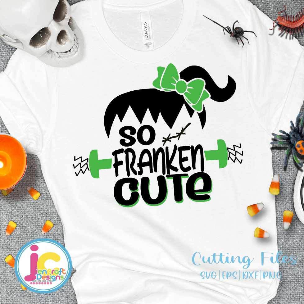 Girl Halloween svg | So Franken Cute SVG EPS DXF PNG