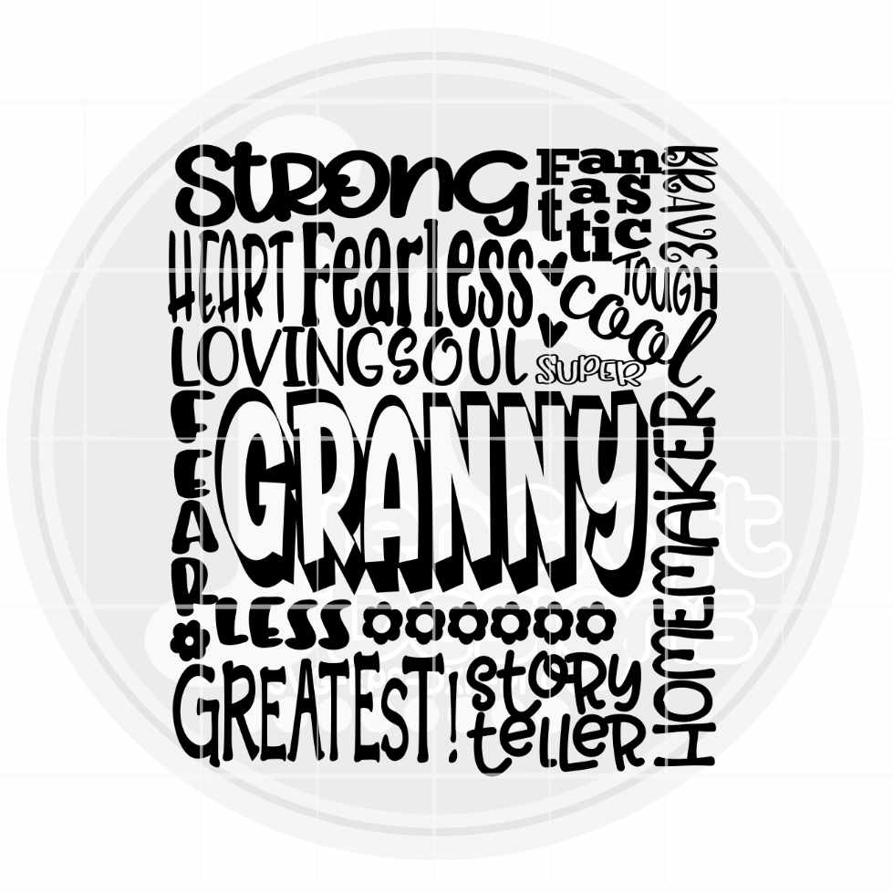 Granny Svg | Typography Word Art SVG DXF PNG EPS
