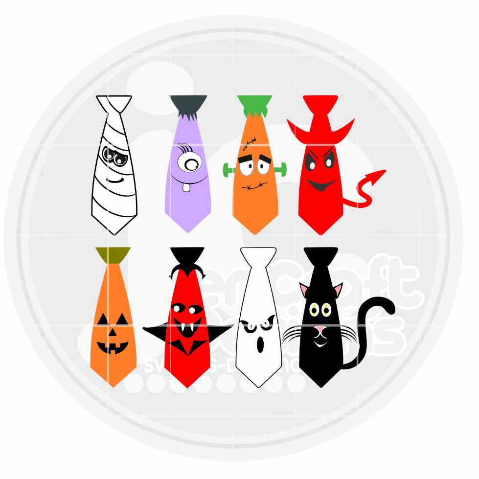 Halloween Monster Tie Svg