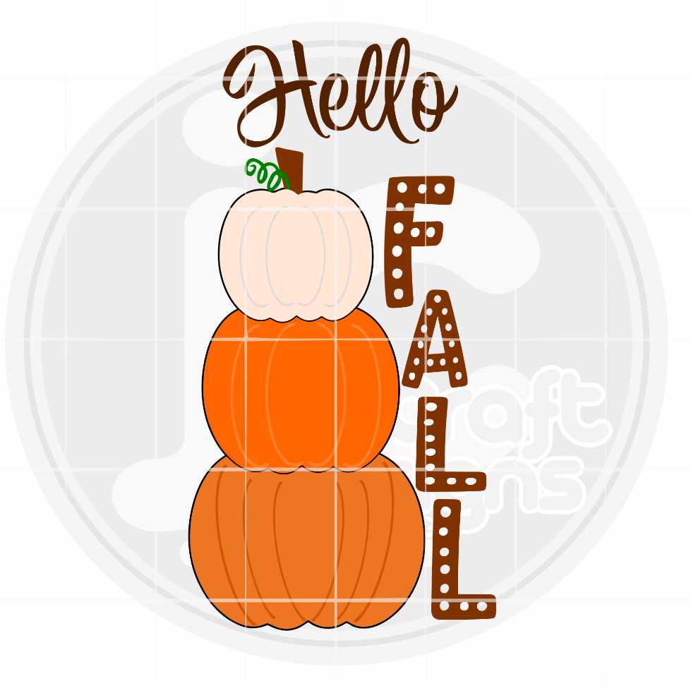 Fall svg | Hello Fall Pumpkin SVG EPS DXF PNG