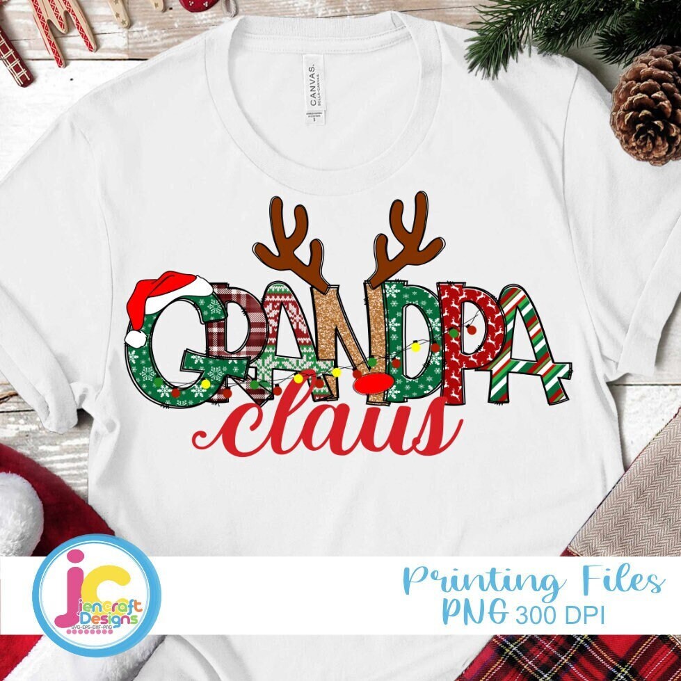 Christmas Png | Grandpa Claus Png Sublimation File