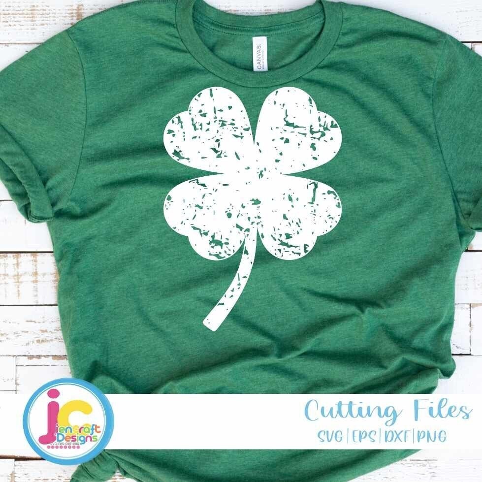 St. Patrick's Day svg | Retro Clover Distressed Shamrock SVG EPS DXF PNG