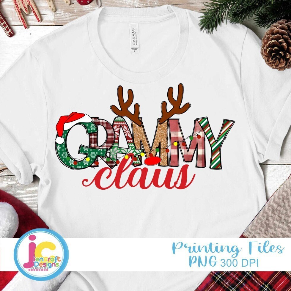 Christmas Png | Grammy Claus Png Sublimation File