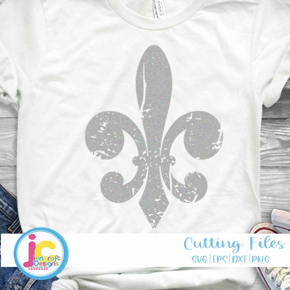 Mardi Gras Svg | Distressed Fleur De Lis SVG EPS DXF PNG