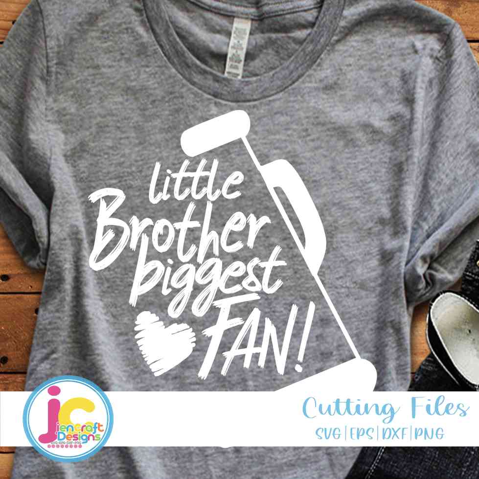 Cheer Svg, Little Brother Biggest Fan SVG - JenCrft Designs