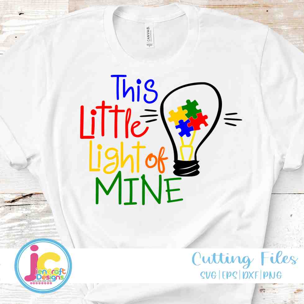 Autism awareness Svg | This little light of mine SVG EPS DXF PNG JenCraft Designs