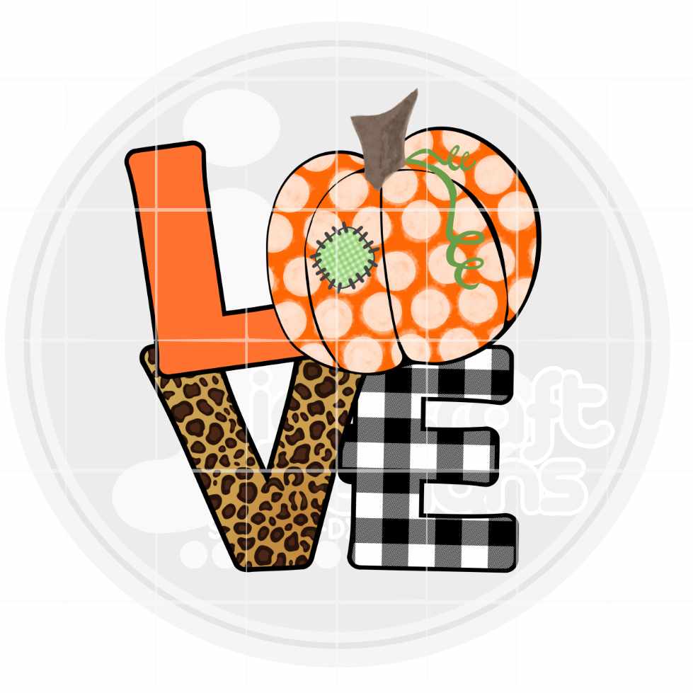 Pumpkin Png | Pumpkin Love Png Sublimation File JenCraft Designs